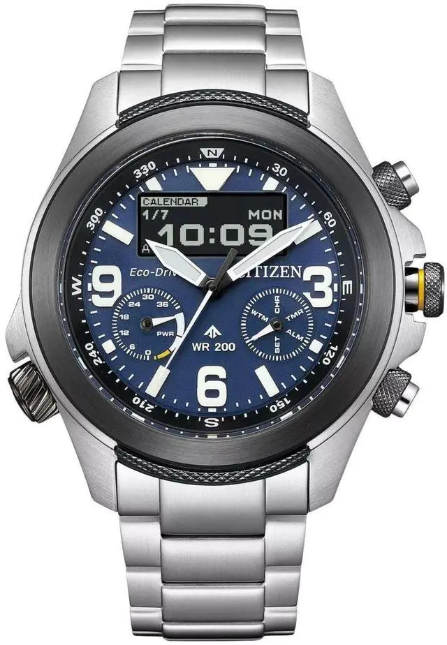 Main image of Citizen Promaster Chronograph Blue Dial Eco-Drive 200M Men's Watch JV1006-51L