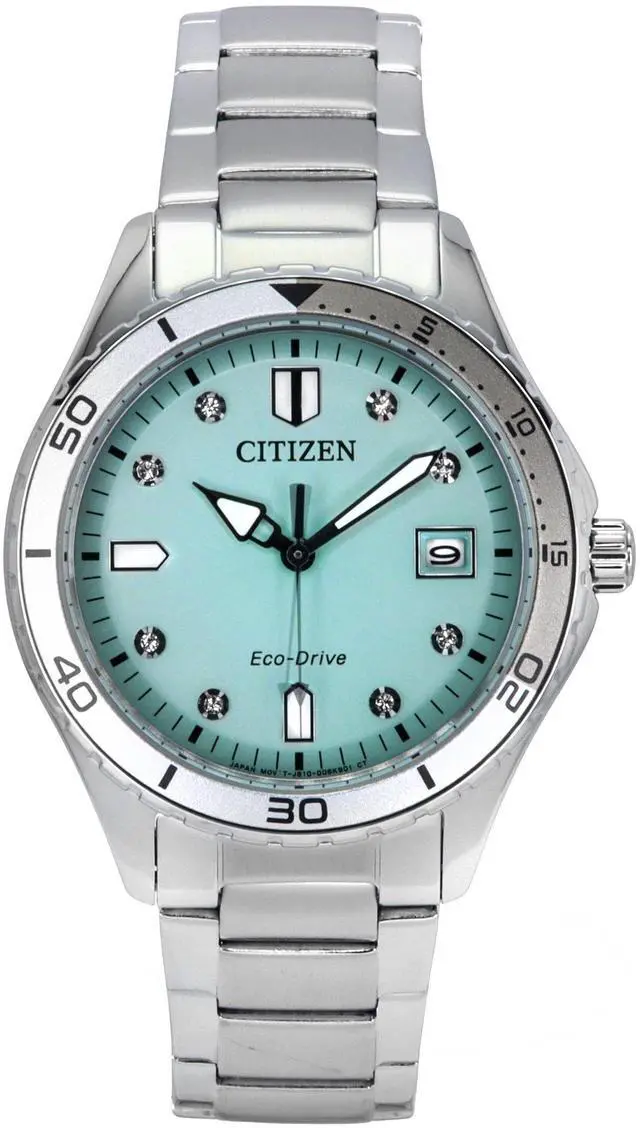 Main image of Citizen Marine Eco-Drive Green Dial Sports 100M Women's Watch FE6170-88L