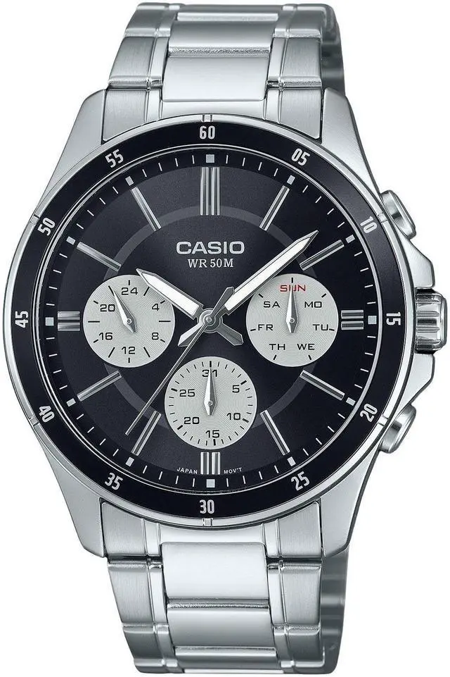Main image of Casio Standard Analog Black Dial Sports Quartz Men's Watch MTP-1374D-1A3V