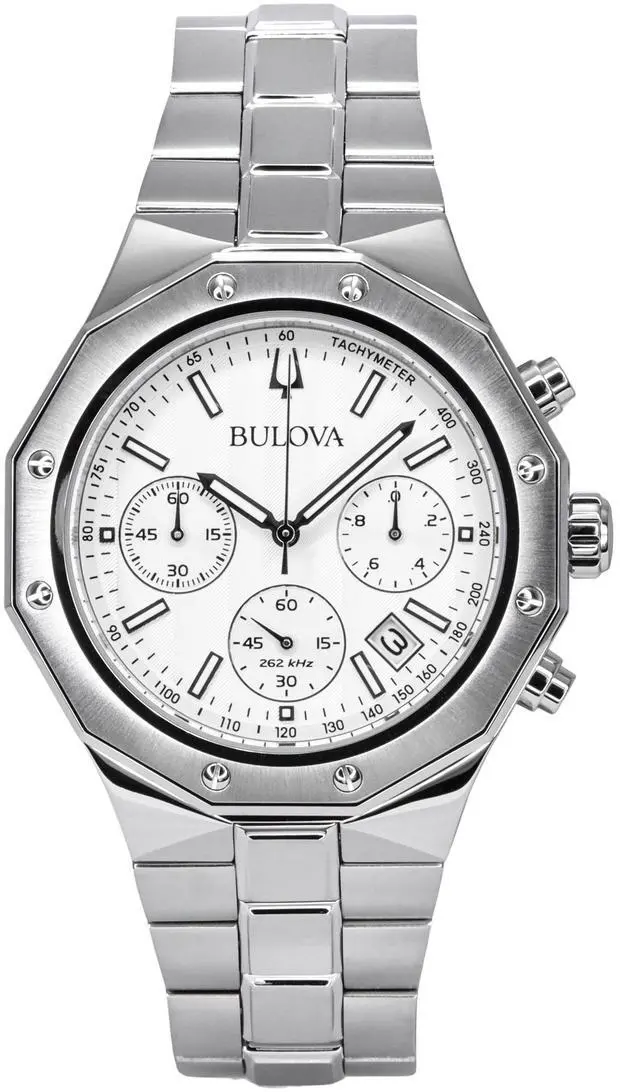 Alt view image 4 of 7 - Bulova Classic Chronograph Stainless Steel Quartz Men's Watch 96B408