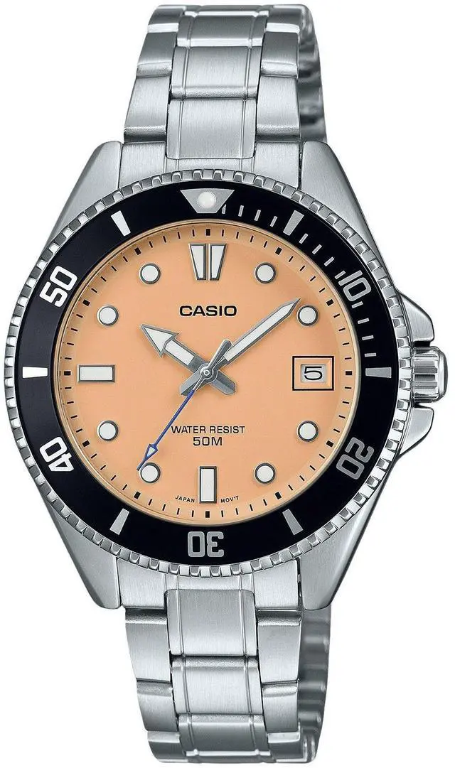 Main image of Casio Standard Analog Salmon Dial Sports Quartz Men's Watch MDV-10D-4A2V
