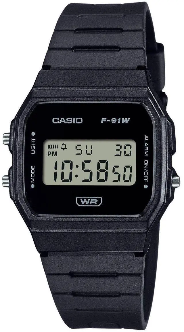 Main image of Casio POP Digital Black Bio Based Resin Strap Quartz F-91WB-1A Unisex Watch