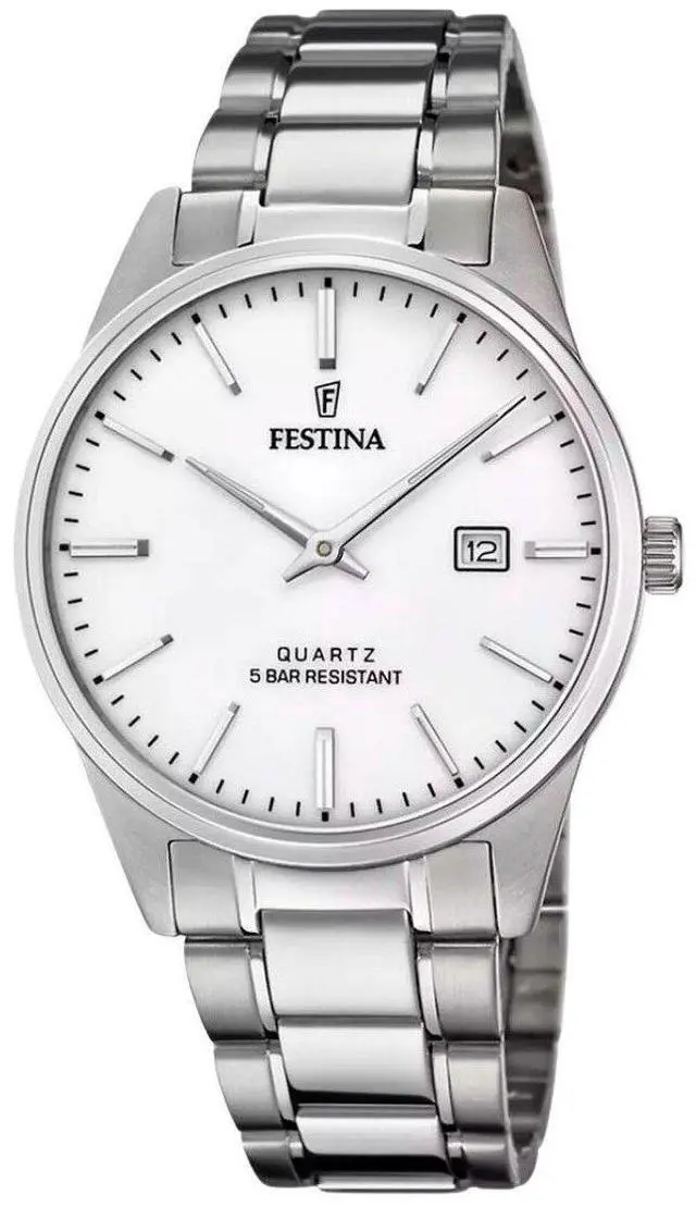 Main image of Festina Classic Stainless Steel White Dial Quartz F20511-2 Men's Watch
