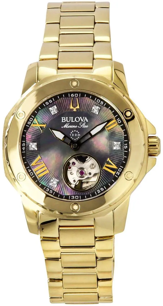 Main image of Bulova Marine Mother Of Pearl Dial Automatic Casual 100M Women's Watch 97P171