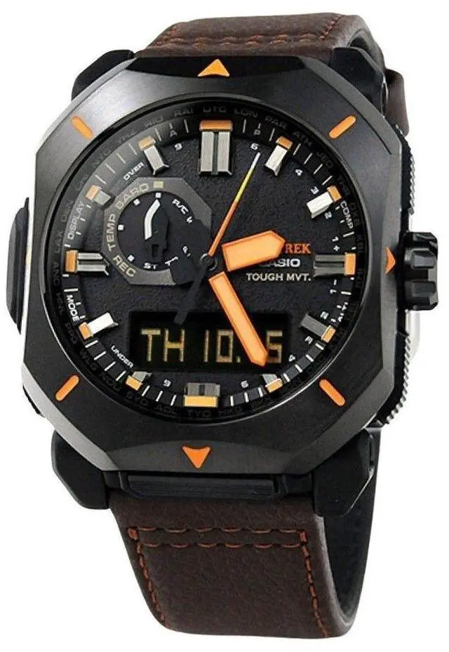 Alt view image 3 of 5 - Casio Pro Trek Solar Atomic Compass Altimeter Barometer Watch PRW6900YL-5