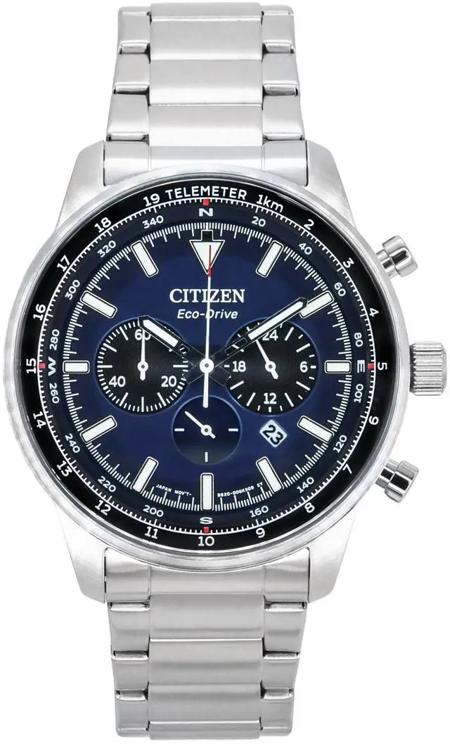 Main image of Citizen Eco-Drive Chronograph Blue Dial 100M Men's Watch CA4500-91L