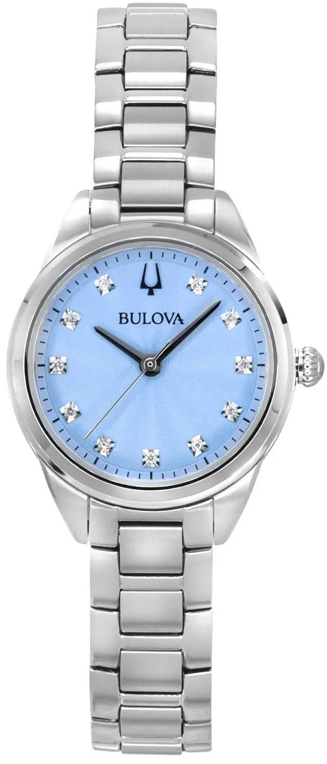 Main image of Bulova Sutton Light Blue Dial Quartz Casual Women's Watch 96P250
