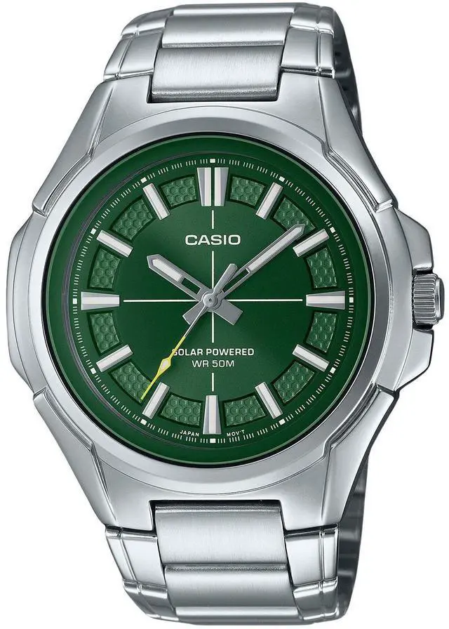 Main image of Casio Standard Analog Green Dial Casual Solar Men's Watch MTP-RS100D-3AV