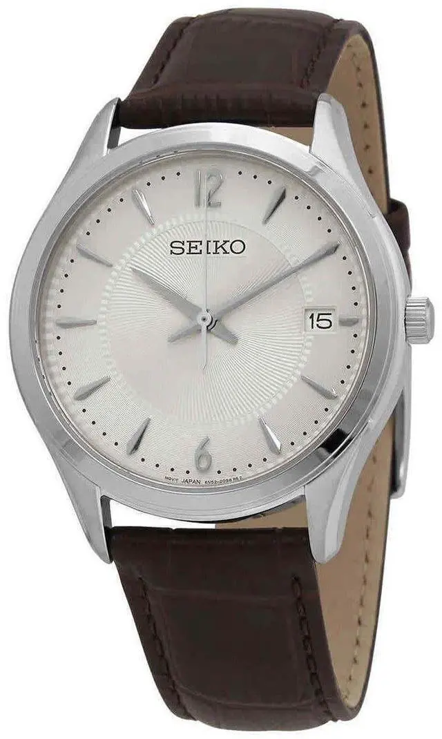 Main image of Seiko Discover More Beige Dial Quartz Dress 100M Men's Watch SUR421P1