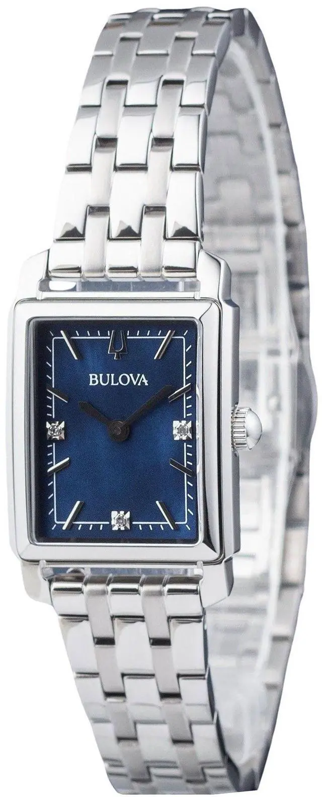 Main image of Bulova Classic Blue Dial Quartz Casual Ladies Watch 96P245