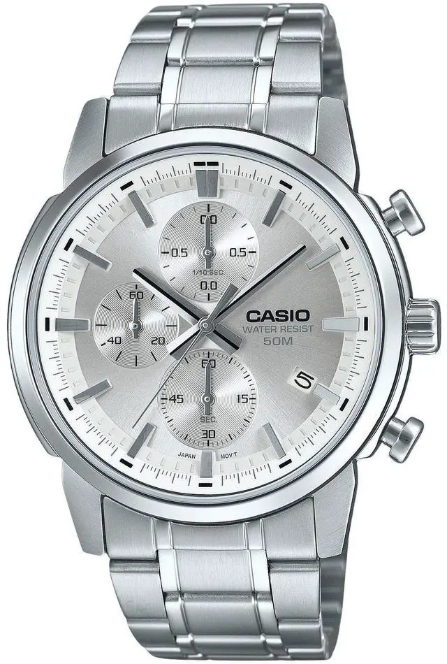 Main image of Casio Standard Chronograph Silver Dial Quartz Men's Watch MTP-E510D-7AV