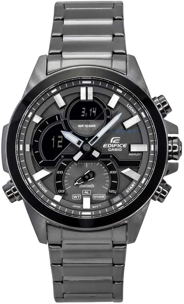 Main image of Casio Edifice Grey Dial Sports Quartz 100M Men's Watch ECB-30DC-1B