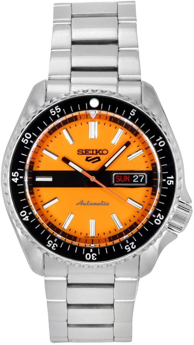 Main image of Seiko 5 Sports SKX Style Orange Dial Sports Automatic 100M Men's Watch SRPK11K1
