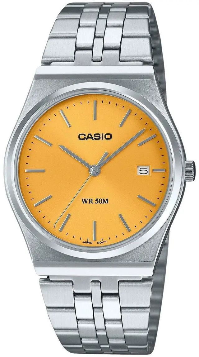 Main image of Casio Standard Analog Yellow Dial Dress Quartz Unisex Watch MTP-B145D-9AV