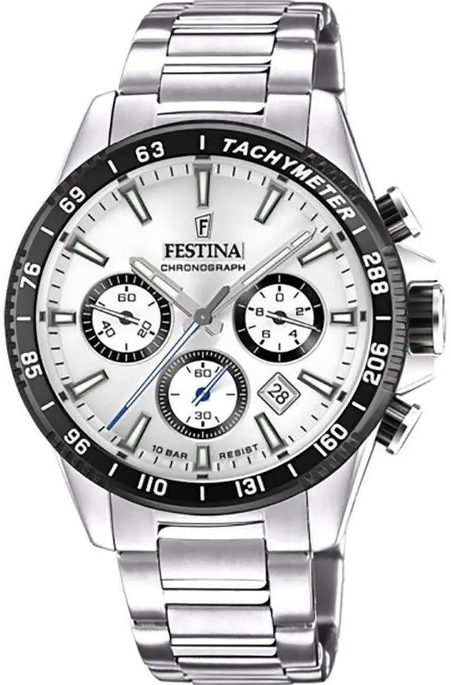 Main image of Festina Timeless Chronograph Silver Dial Quartz 100M Men's Watch F20560-1