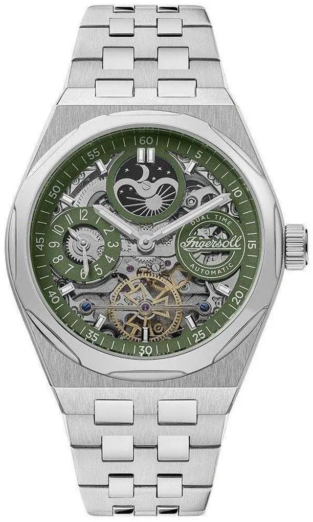 Main image of Ingersoll The Broadway Green Skeleton Dial Automatic Dress Men's Watch I12905