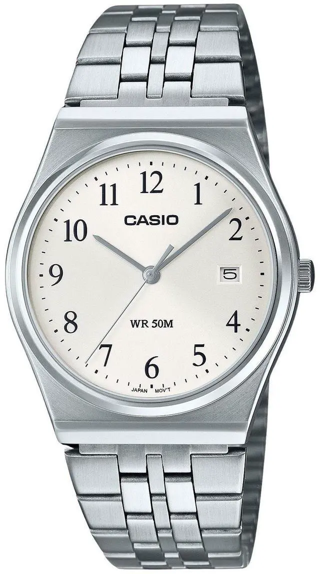 Main image of Casio Standard Analog Stainless Steel White Dial Quartz MTP-B145D-7B Men's Watch