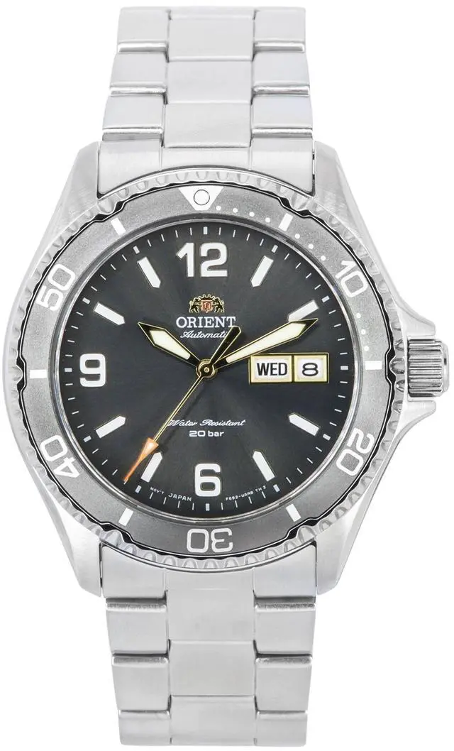 Alt view image 6 of 8 - Orient Men's Automatic Mechanical Watch, 20Bar Waterproof Men's Watch, Fashion Casual Sport Luminous Men's Watch, Gray