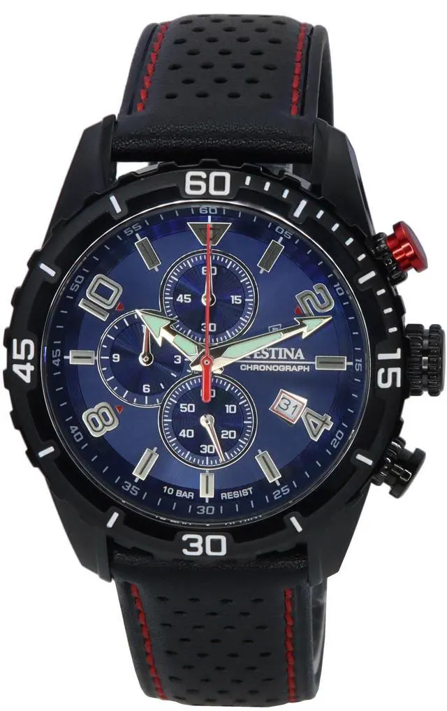 Main image of Festina Sport Chronograph Blue Dial Quartz F20519-2 F205192 100M Men's Watch