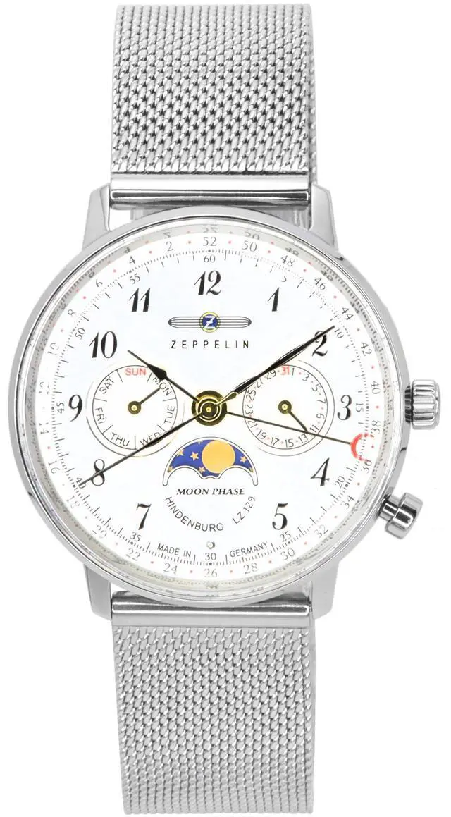 Main image of Zeppelin LZ129 Hindenburg Moonphase Silver Dial Quartz 7037M1 Women's Watch