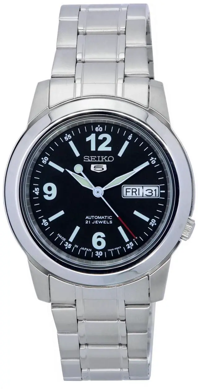 Main image of Seiko 5 Stainless Steel Black Dial Automatic SNKE63 SNKE63J1 SNKE63J Men's Watch