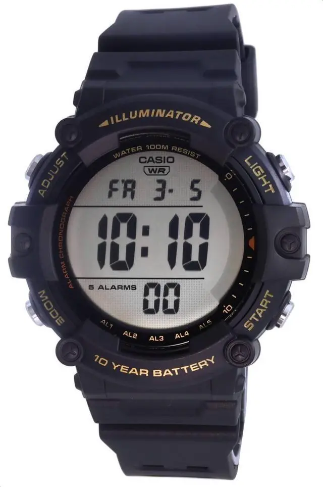 Main image of Casio Digital Resin Quartz AE-1500WHX-1A AE1500WHX-1 100M Men's Watch