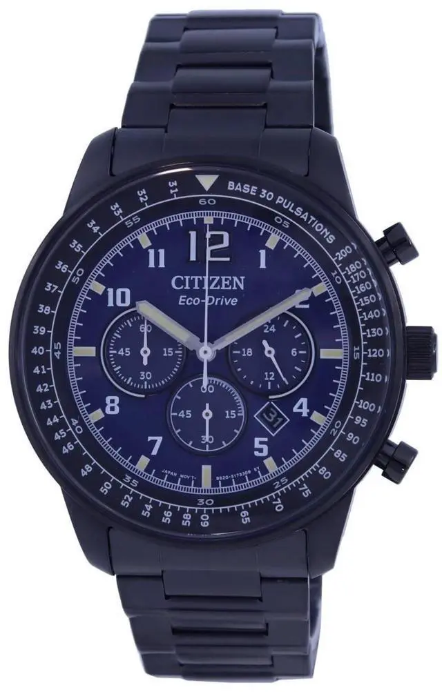 Main image of Citizen Chronograph Blue Dial Eco-Drive CA4505-80M 100M Men's Watch