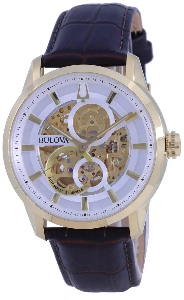 Alt view image 6 of 9 - Bulova Sutton Mens Skeleton Subdial Automatic Watch 97A138