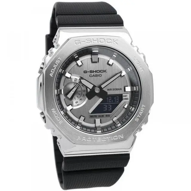 Alt view image 2 of 5 - Casio G-Shock Metal Covered Octagonal Black Resin Band Watch GM2100-1A