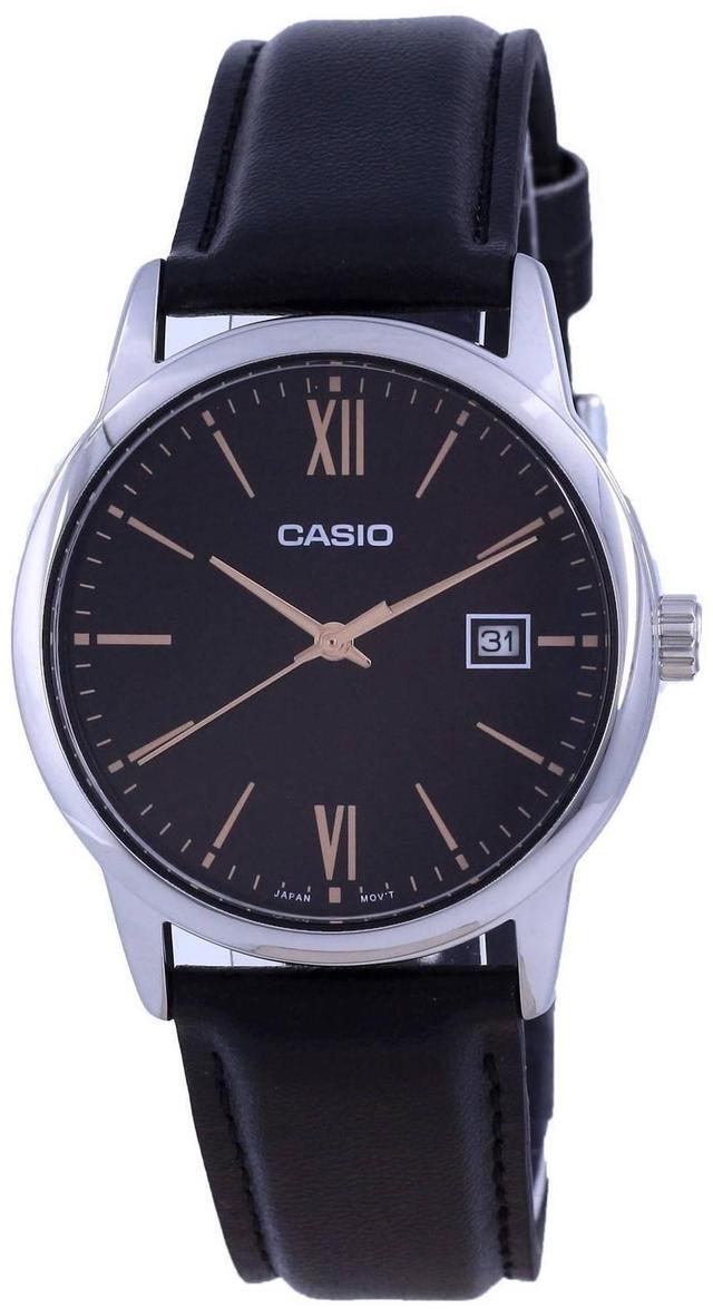 Main image of Casio Black Dial Stainless Steel Analog Quartz MTP-V002L-1B3 Men's Watch