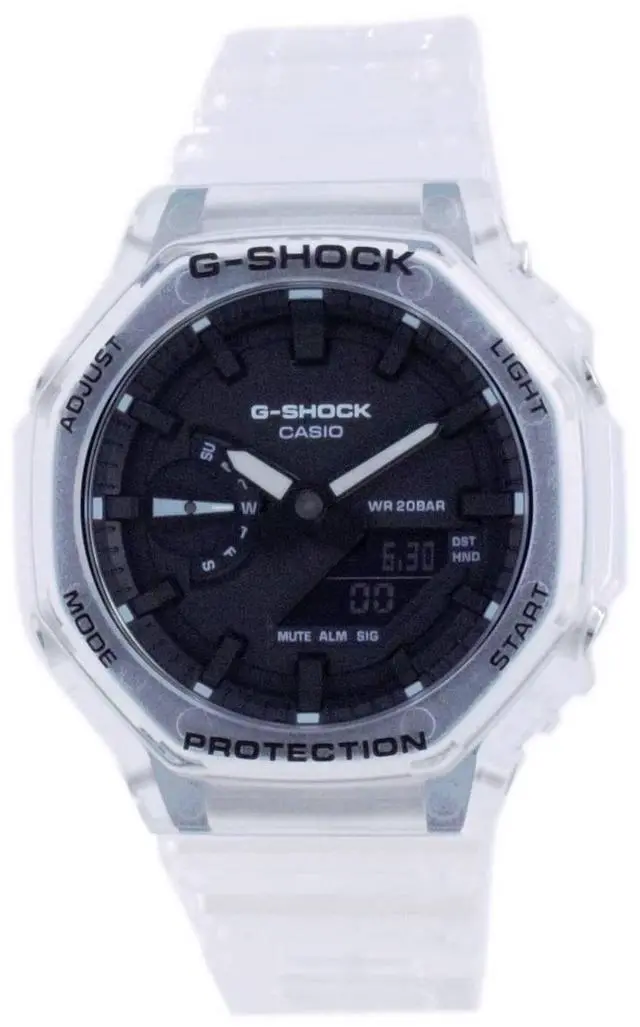 Alt view image 8 of 12 - G-Shock By Casio Men's GA2100SKE-7A Analog-Digital Watch Clear White