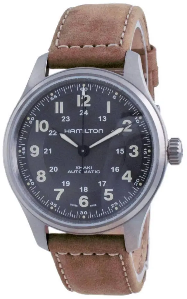 Main image of Hamilton Khaki Field Automatic Titanium Black Dial H70545550 100M Men's Watch