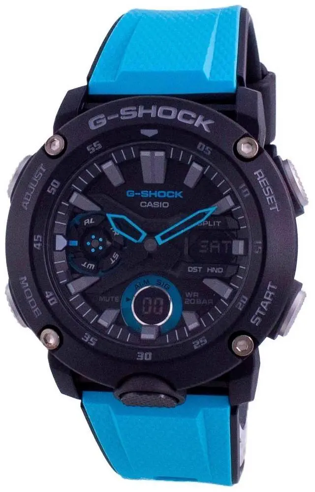 Alt view image 3 of 8 - Casio Ga2000-1A2 G-Shock Men'S Watch Blue/Black 51.2Mm Carbon/Resin