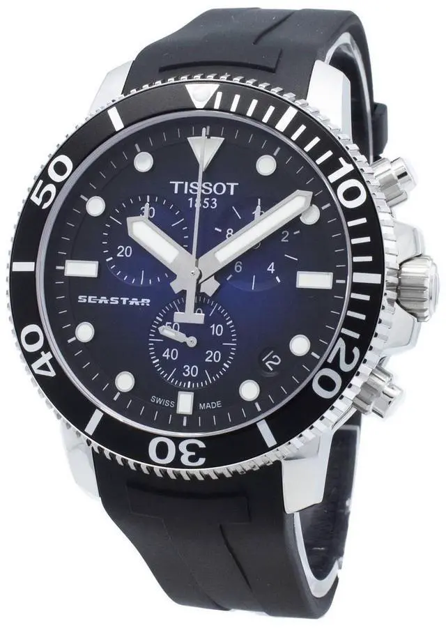 Alt view image 7 of 10 - Tissot T120.417.17.041.00 Seastar 1000 Chronograph Men's Watch