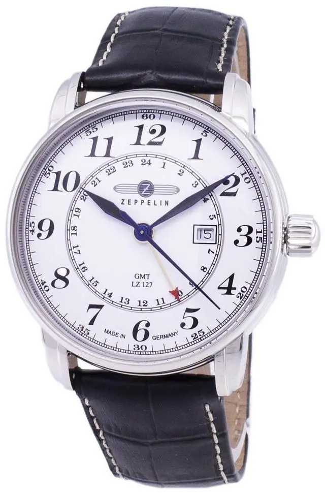 Zeppelin Men's Watch Series Night Cruise ETA Quartz Chronograph 10 Bar Date並行輸入 Zeppelin Series LZ129 7048-3 70483 Germany Made Men\u0027s Watch