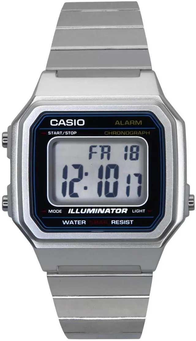 Alt view image 14 of 18 - Men's Casio Vintage Classic Metal Band Alarm Chronograph Watch B650WD-1A