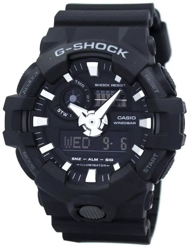 Alt view image 13 of 20 - Casio G-Shock GA1100KH-3A Black / Black Resin Analog/Digital Quartz Men's Watch