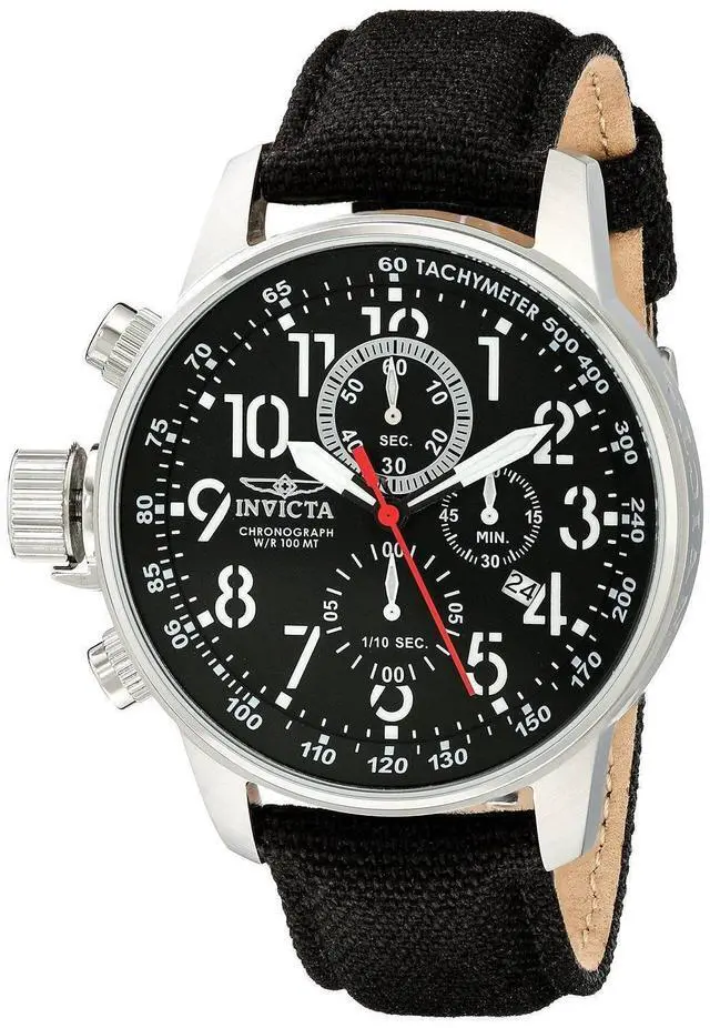 Alt view image 15 of 15 - Invicta 1512 Men's Black 1/10 Second Lefty Chronograph