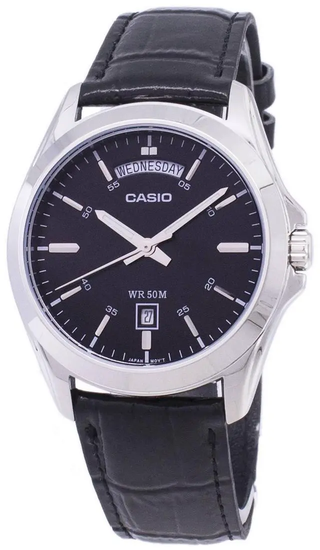 Main image of Casio Analog Black Dial MTP-1370L-1AVDF MTP-1370L-1AV Men's Watch