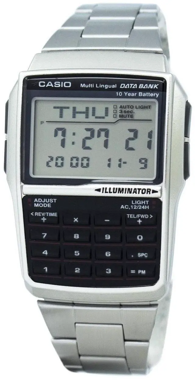 Alt view image 3 of 7 - Casio Youth Digital Data Bank 5 Alarm Multi-lingual Dbc-32d-1adf Dbc-32d-1 Men's Watch