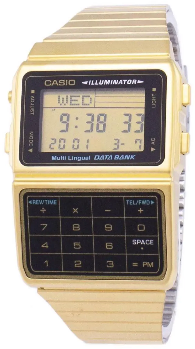 Main image of Casio Digital Stainless Steel Data Bank Multi-Lingual DBC-611G-1DF Men's Watch