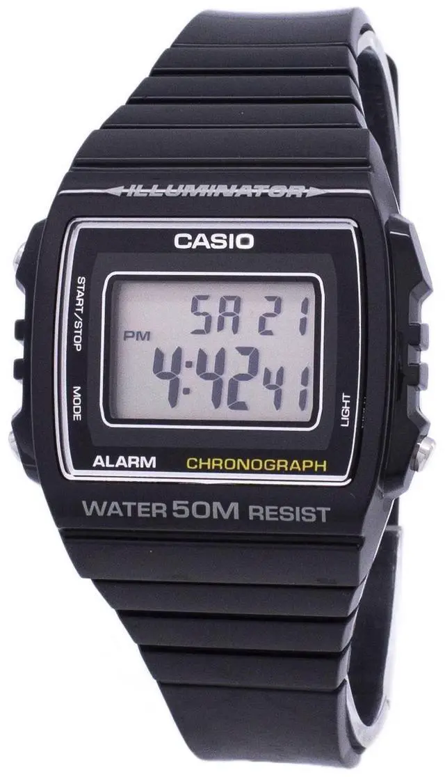 Alt view image 2 of 15 - Men's Casio Classic Digital All Black Watch F201WA-1A F201WA-1AV