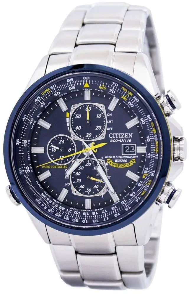 Alt view image 13 of 19 - Citizen Mens Chronograph A-T Eco Drive World Time Oversized AT8020-54L Watch
