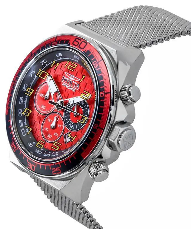Alt view image 3 of 4 - Invicta Racing Chronograph Stainless Steel Red Dial Quartz 47900 Men's Watch