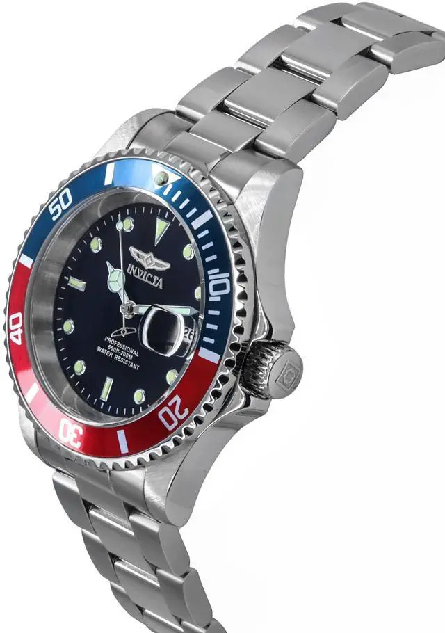 Alt view image 3 of 4 - Invicta Pro Diver Black Dial Pepsi Bezel Quartz 47354 200M Men's Watch