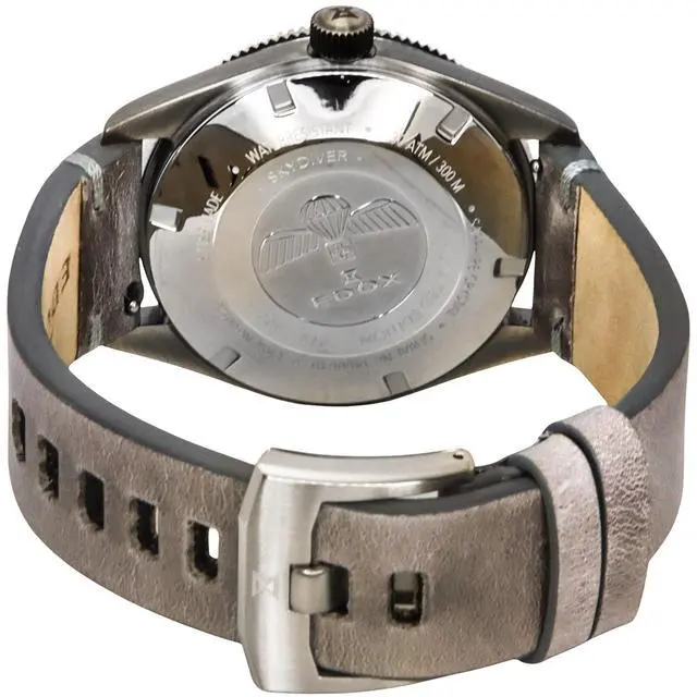 Alt view image 4 of 5 - Edox Skydiver Limited Edition Leather Strap Automatic 801263VINGDN Mens Watch