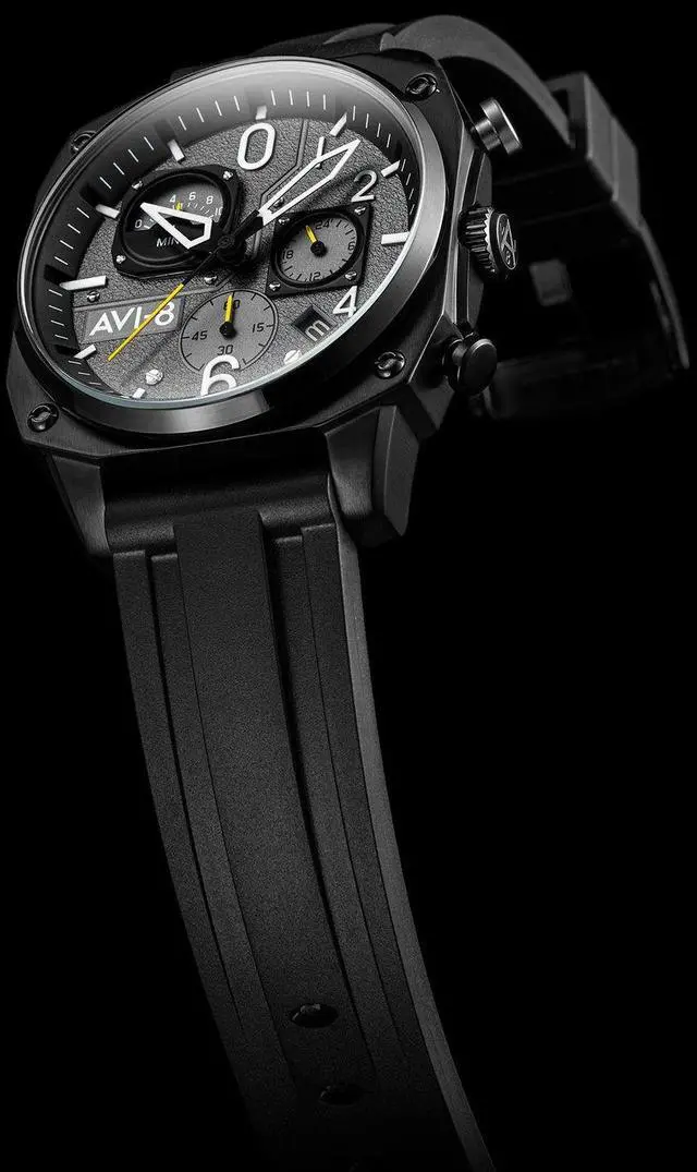 Alt view image 2 of 5 - AVI-8 Hawker Hunter Retrograde Chronograph Date Display AV-4052-R1 Mens Watch