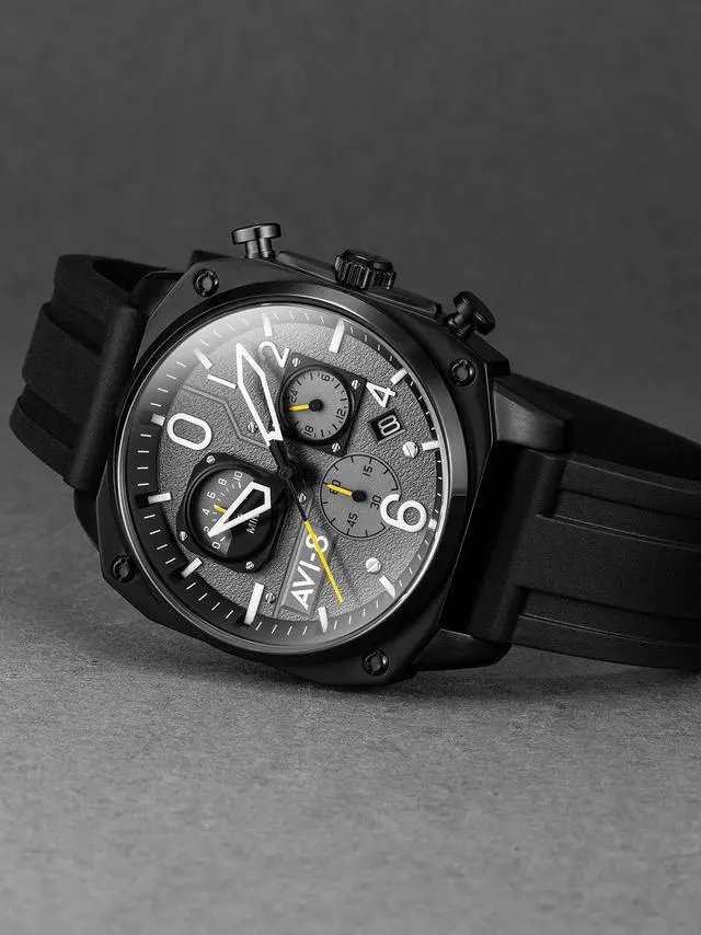 Alt view image 3 of 5 - AVI-8 Hawker Hunter Retrograde Chronograph Date Display AV-4052-R1 Mens Watch