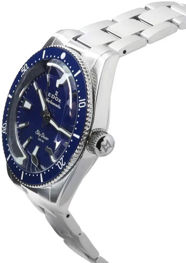 Alt view image 3 of 4 - Edox Skydiver 38 Swiss Made Limited Edition Blue Dial Automatic 300M Mens Watch