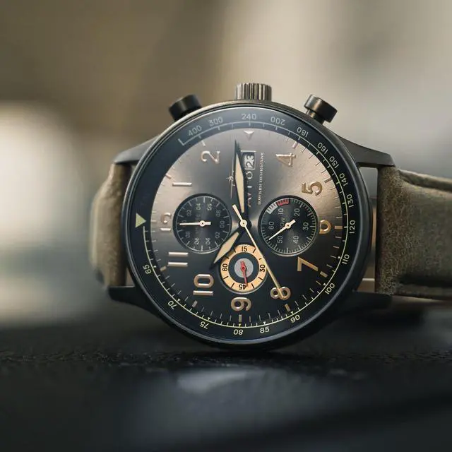 Alt view image 3 of 7 - AVI-8 Hawker Hurricane Chronograph Tachymeter Quartz AV-4011-0E 50M Mens Watch